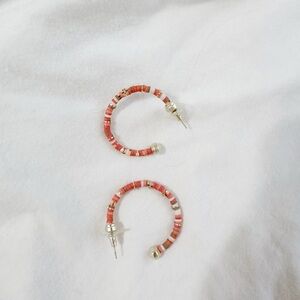 Coral Beaded Kendra Scott Earrings